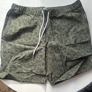 Onia Olive Floral Men Swim Board Shorts